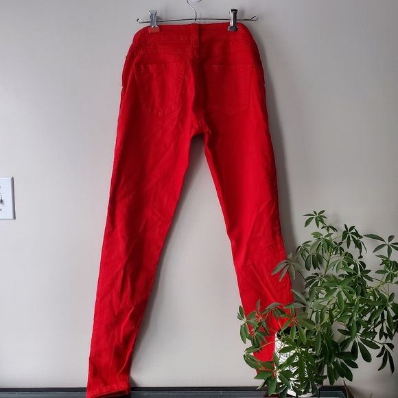 Bootlegger midrise red denim jeans US 24 - Picture 2 of 4